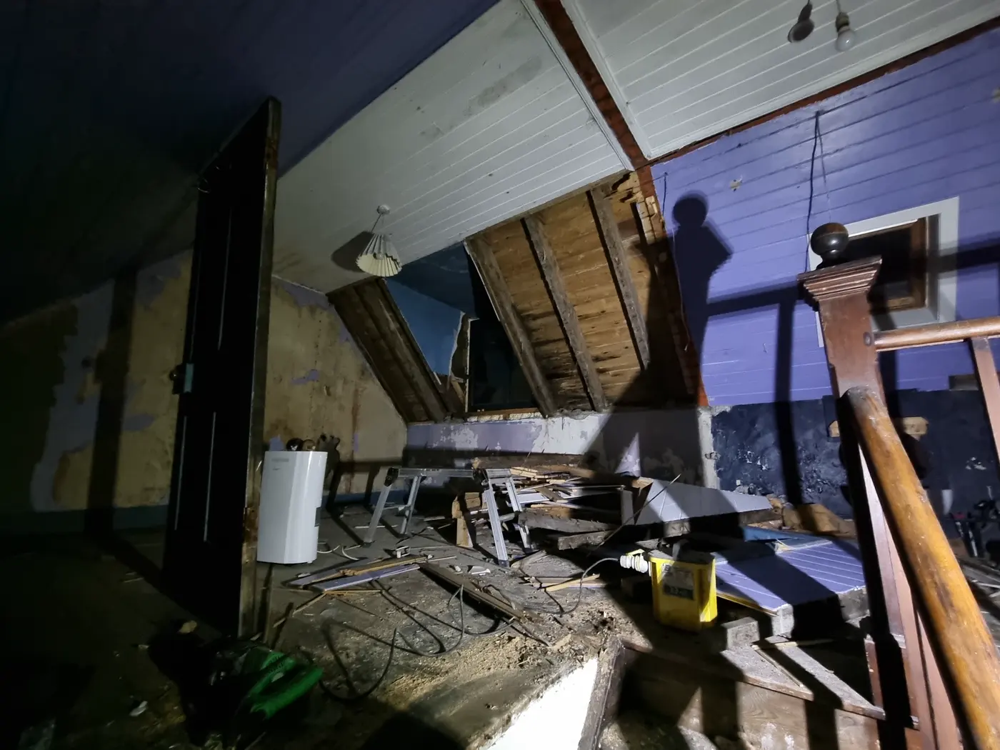 Strip down stage of The Weavers Cottage renovation